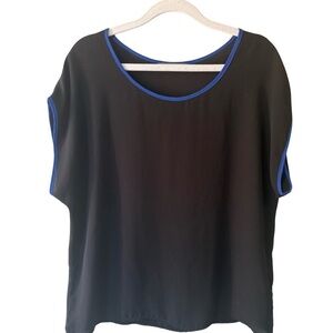 Smart Set Black and Blue Boxy Blouse Women’s M